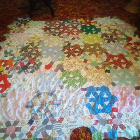 Colorful Patchwork Quilt Top